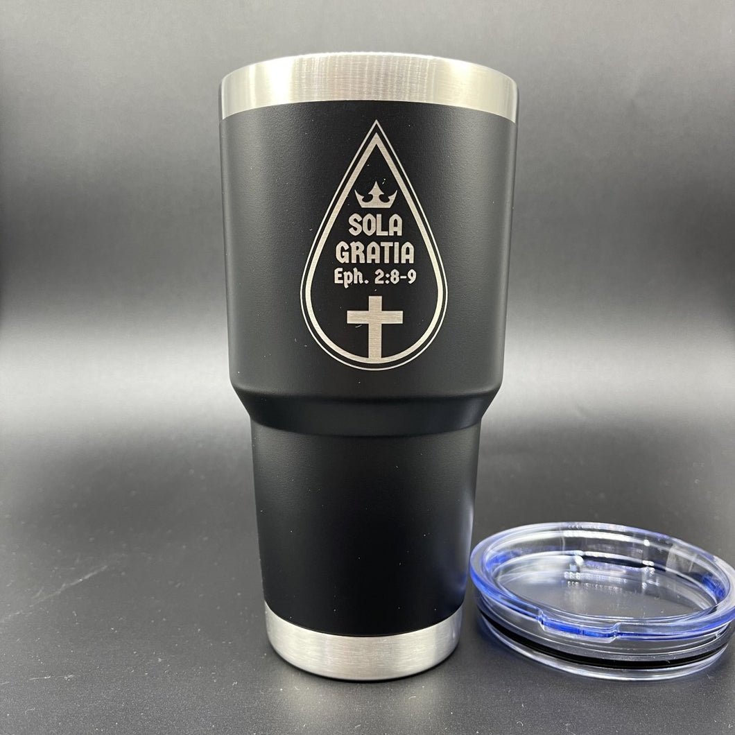 30oz Tumbler - Sola Gratia - 30oz - The Reformed Sage - #reformed# - #reformed_gifts# - #christian_gifts#