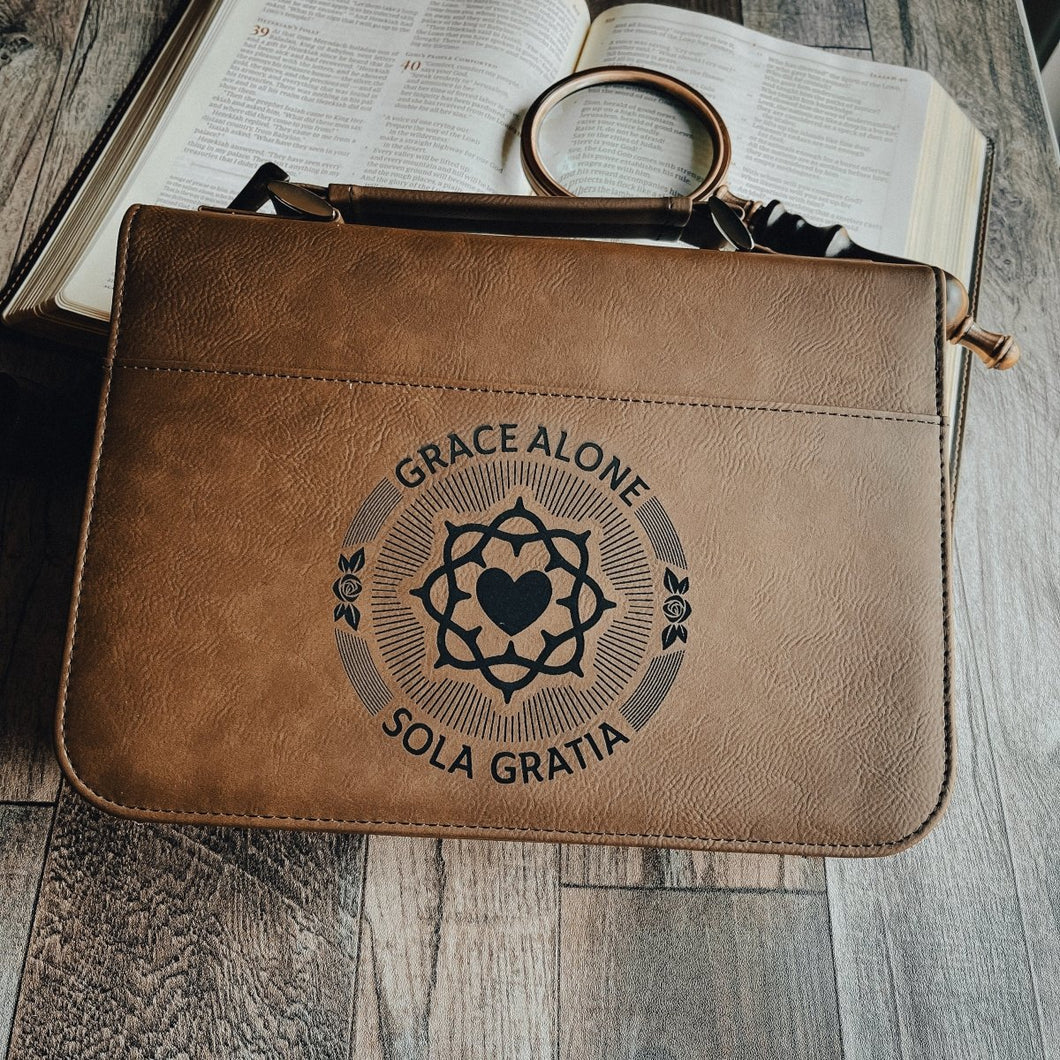 Bible Cover - Sola Gratia Seal - Bible Cover - The Reformed Sage - #reformed# - #reformed_gifts# - #christian_gifts#