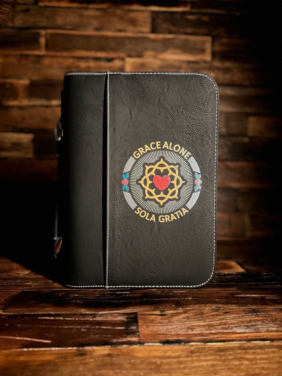 Colored Bible Cover - Sola Gratia Seal - Colored Bible Cover - The Reformed Sage - #reformed# - #reformed_gifts# - #christian_gifts#