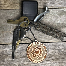 Load image into Gallery viewer, Keyring - Sola Gratia Seal - Keychain - The Reformed Sage - #reformed# - #reformed_gifts# - #christian_gifts#
