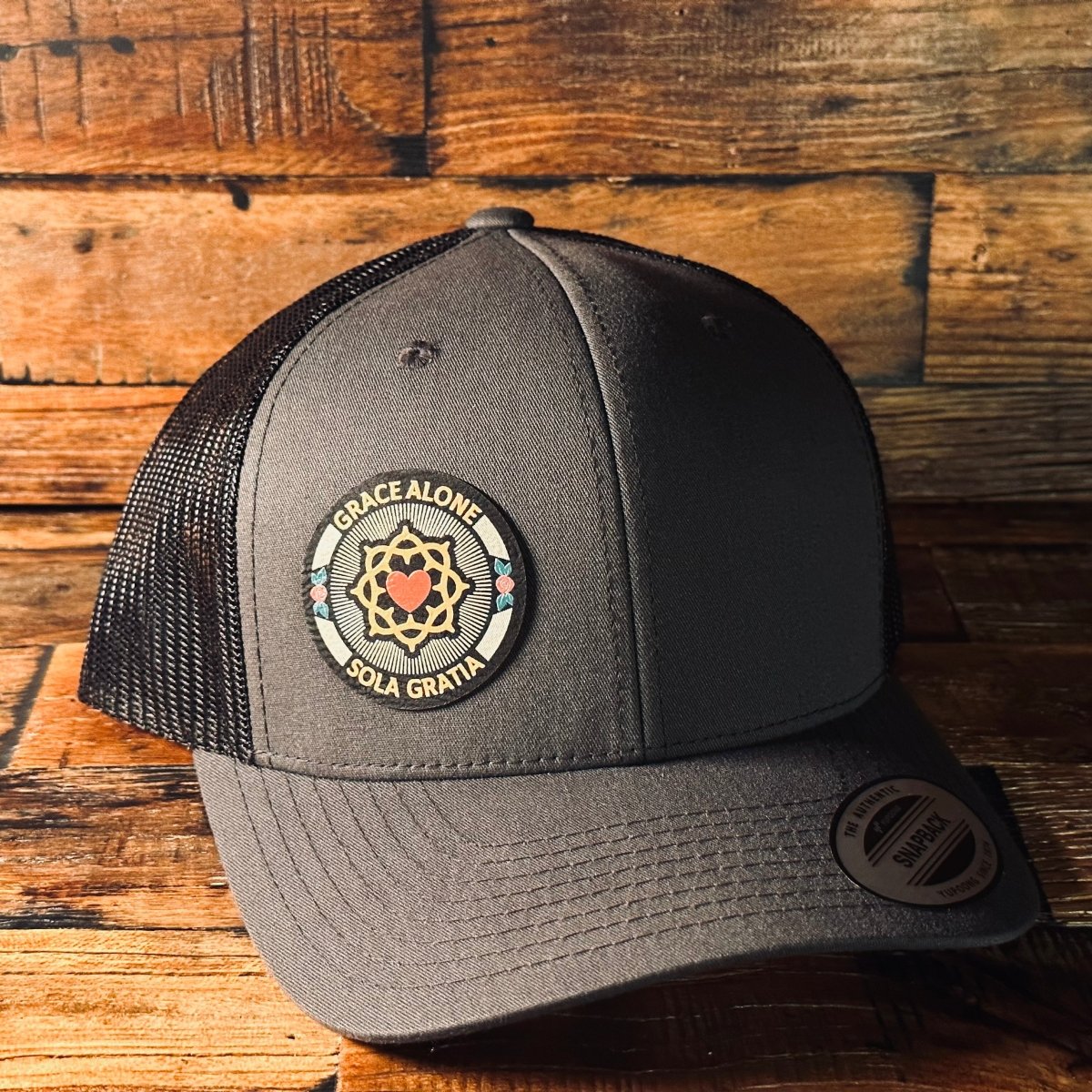 Hat - Sola Gratia Seal - UV Patch Hat - The Reformed Sage - #reformed# - #reformed_gifts# - #christian_gifts#