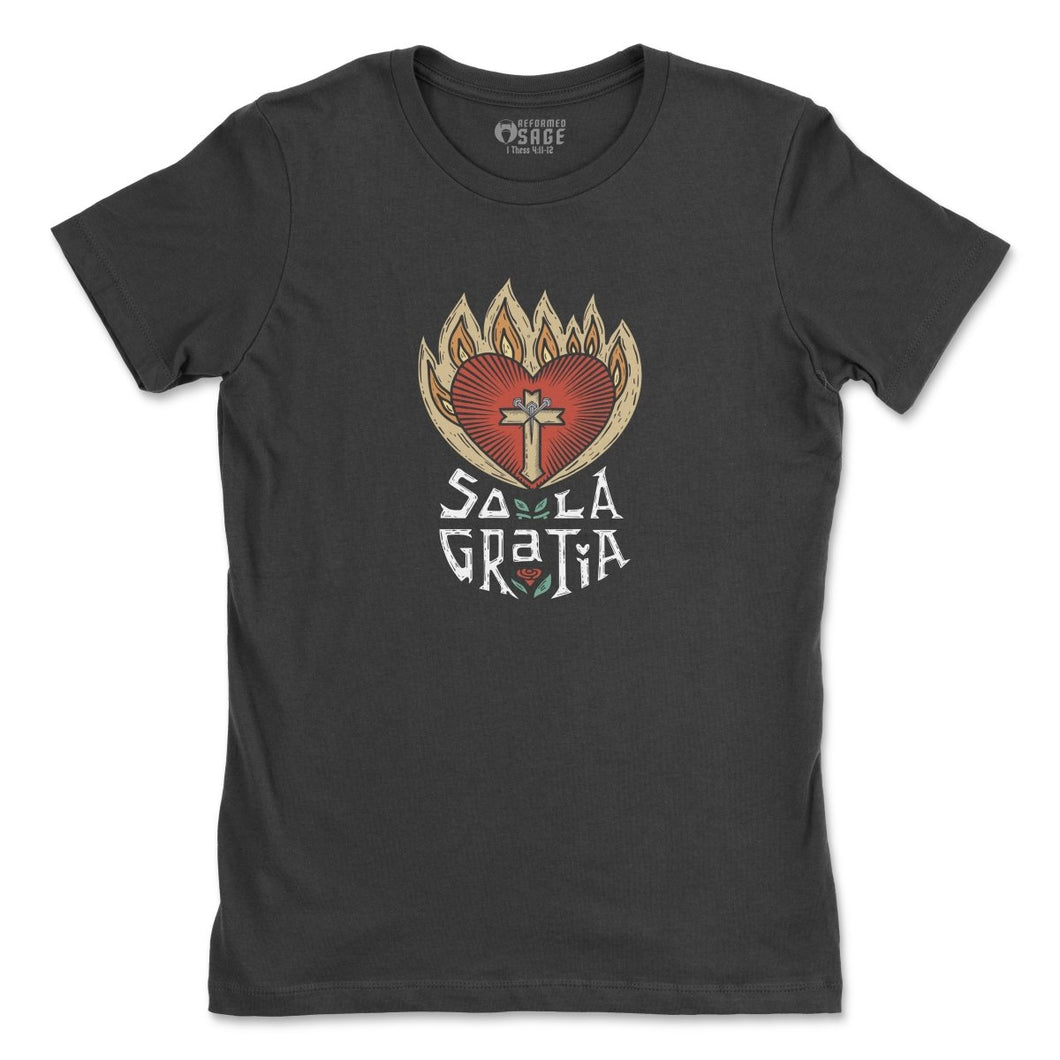 - Sola Gratia - Womens Tee - The Reformed Sage - #reformed# - #reformed_gifts# - #christian_gifts#