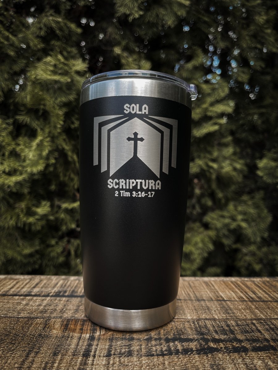 20oz tumbler - Sola Scriptura 20oz - The Reformed Sage - #reformed# - #reformed_gifts# - #christian_gifts#