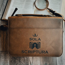 Load image into Gallery viewer, Bible Cover - Sola Scriptura - Bible Cover - The Reformed Sage - #reformed# - #reformed_gifts# - #christian_gifts#
