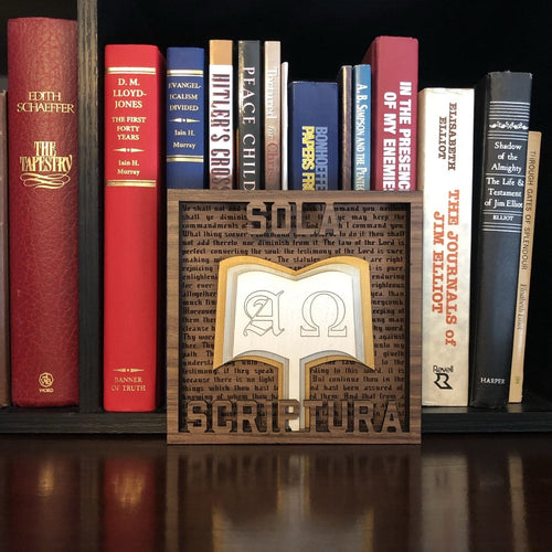 Layered Art - Sola Scriptura - The Reformed Sage - #reformed# - #reformed_gifts# - #christian_gifts#