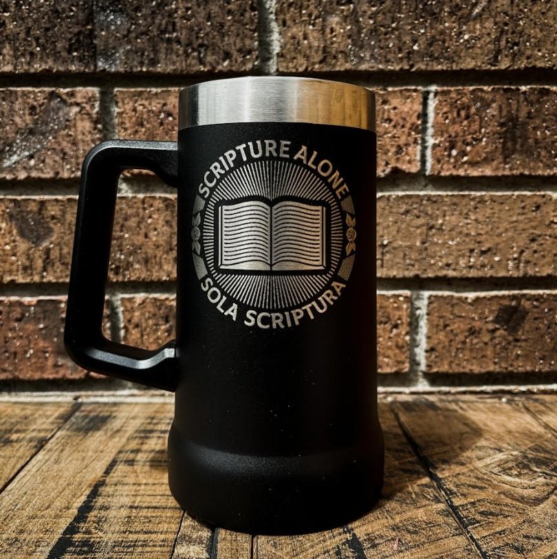 24oz Stein - Sola Scriptura Seal - 24oz Stein - The Reformed Sage - #reformed# - #reformed_gifts# - #christian_gifts#