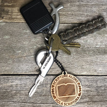 Load image into Gallery viewer, Keyring - Sola Scriptura Seal - Keychain - The Reformed Sage - #reformed# - #reformed_gifts# - #christian_gifts#
