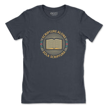 Load image into Gallery viewer, - Sola Scriptura Seal - Womens Tee - The Reformed Sage - #reformed# - #reformed_gifts# - #christian_gifts#

