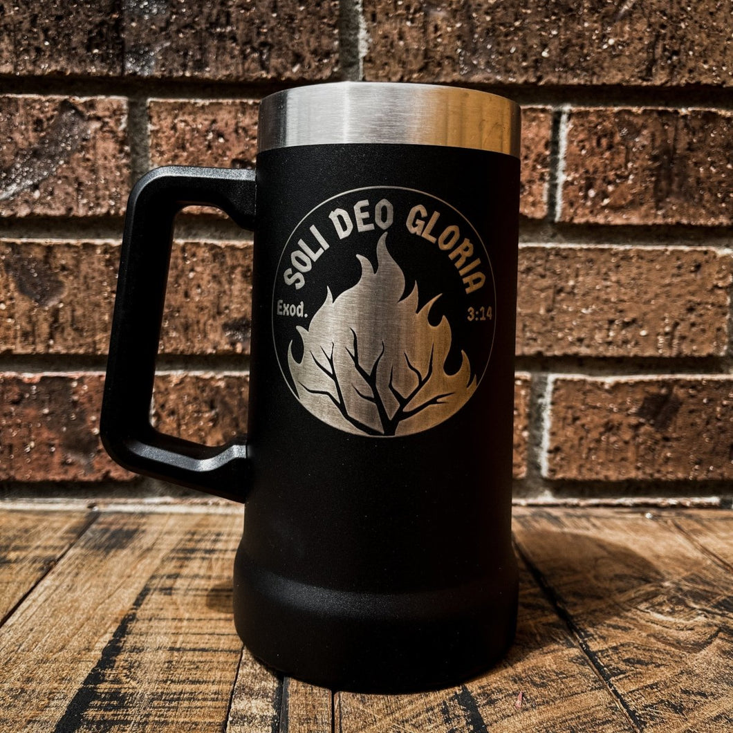 24oz Stein - Soli Deo Gloria - 24oz Stein - The Reformed Sage - #reformed# - #reformed_gifts# - #christian_gifts#