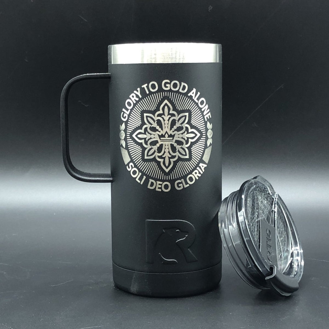 16oz tumbler - Soli Deo Gloria Seal - 16oz - The Reformed Sage - #reformed# - #reformed_gifts# - #christian_gifts#
