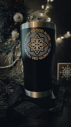 20oz tumbler color - Soli Deo Gloria Seal - 20oz UV - The Reformed Sage - #reformed# - #reformed_gifts# - #christian_gifts#