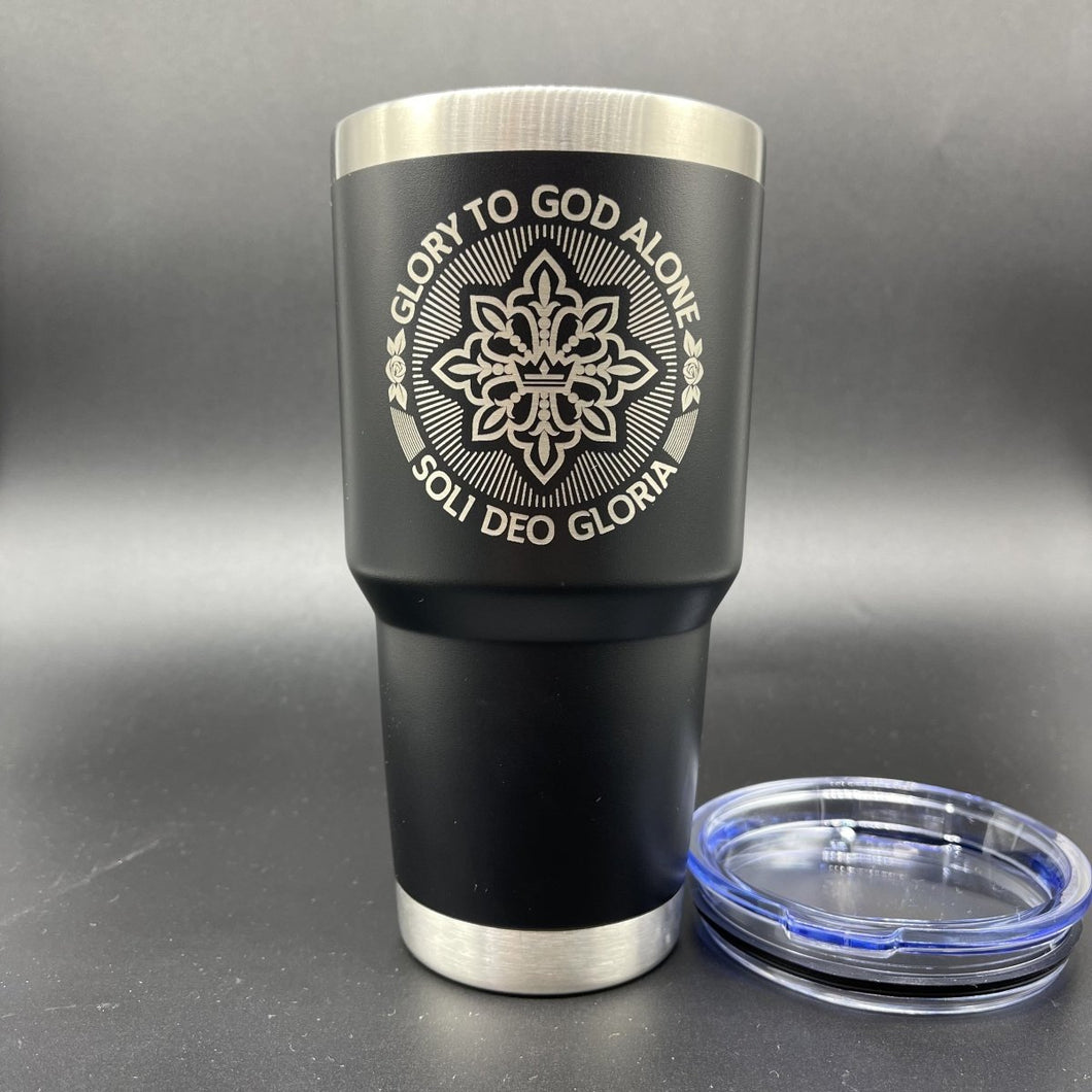 30oz Tumbler - Soli Deo Gloria Seal - 30oz - The Reformed Sage - #reformed# - #reformed_gifts# - #christian_gifts#