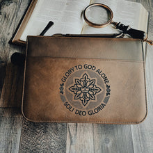 Load image into Gallery viewer, Bible Cover - Soli Deo Gloria Seal - Bible Cover - The Reformed Sage - #reformed# - #reformed_gifts# - #christian_gifts#
