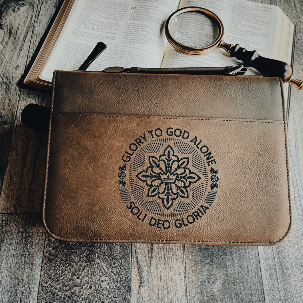 Bible Cover - Soli Deo Gloria Seal - Bible Cover - The Reformed Sage - #reformed# - #reformed_gifts# - #christian_gifts#