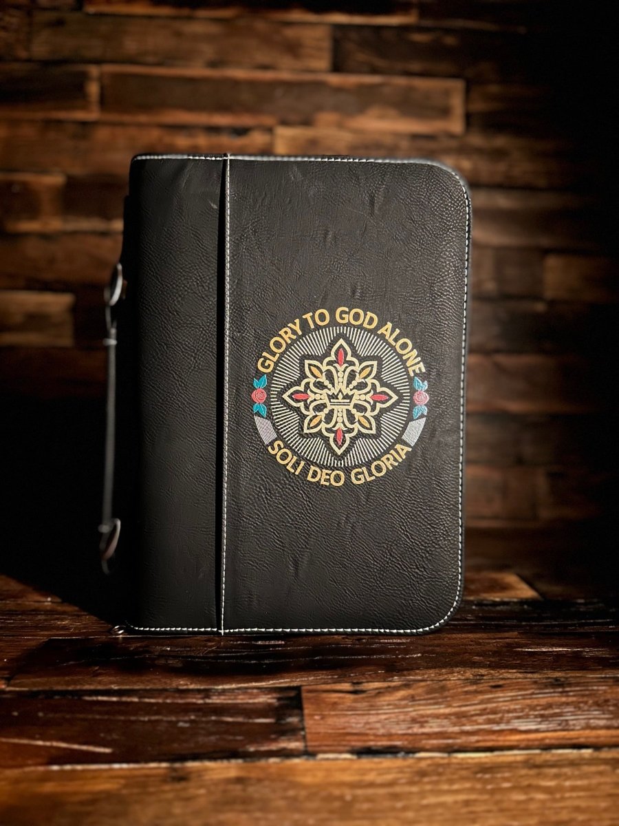 Colored Bible Cover - Soli Deo Gloria Seal - Colored Bible Cover - The Reformed Sage - #reformed# - #reformed_gifts# - #christian_gifts#