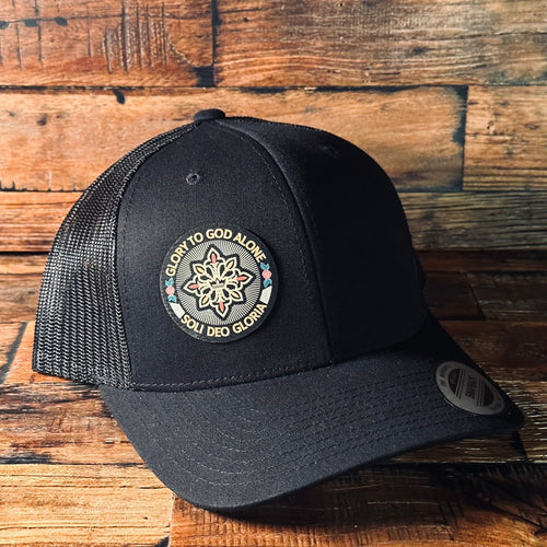 Hat - Soli Deo Gloria Seal - UV Patch Hat - The Reformed Sage - #reformed# - #reformed_gifts# - #christian_gifts#