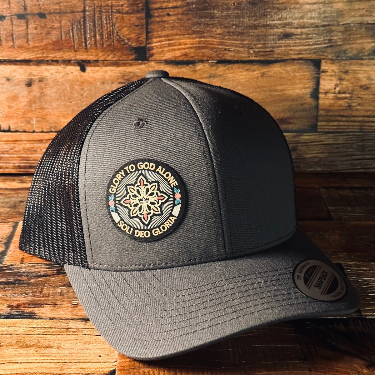 Hat - Soli Deo Gloria Seal - UV Patch Hat - The Reformed Sage - #reformed# - #reformed_gifts# - #christian_gifts#