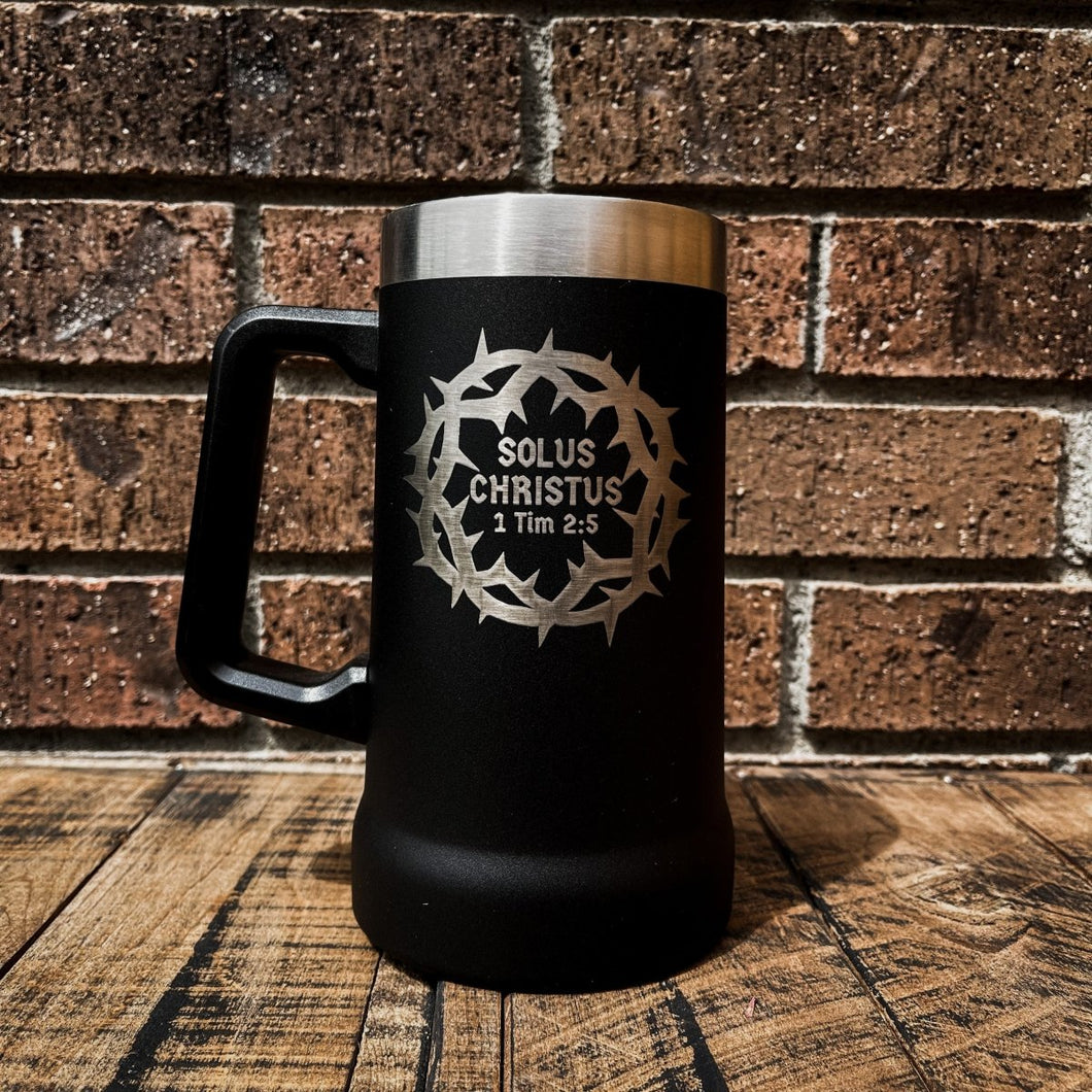 24oz Stein - Solus Christus - 24oz Stein - The Reformed Sage - #reformed# - #reformed_gifts# - #christian_gifts#