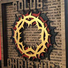 Load image into Gallery viewer, Layered Art - Solus Christus - The Reformed Sage - #reformed# - #reformed_gifts# - #christian_gifts#
