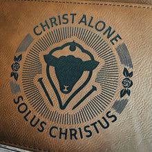 Load image into Gallery viewer, Bible Cover - Solus Christus Seal - Bible Cover - The Reformed Sage - #reformed# - #reformed_gifts# - #christian_gifts#

