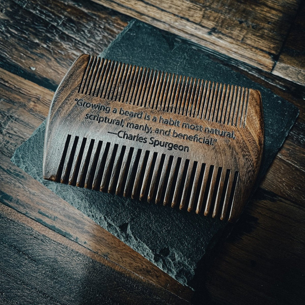 Comb - Spurgeon Beard Comb - The Reformed Sage - #reformed# - #reformed_gifts# - #christian_gifts#