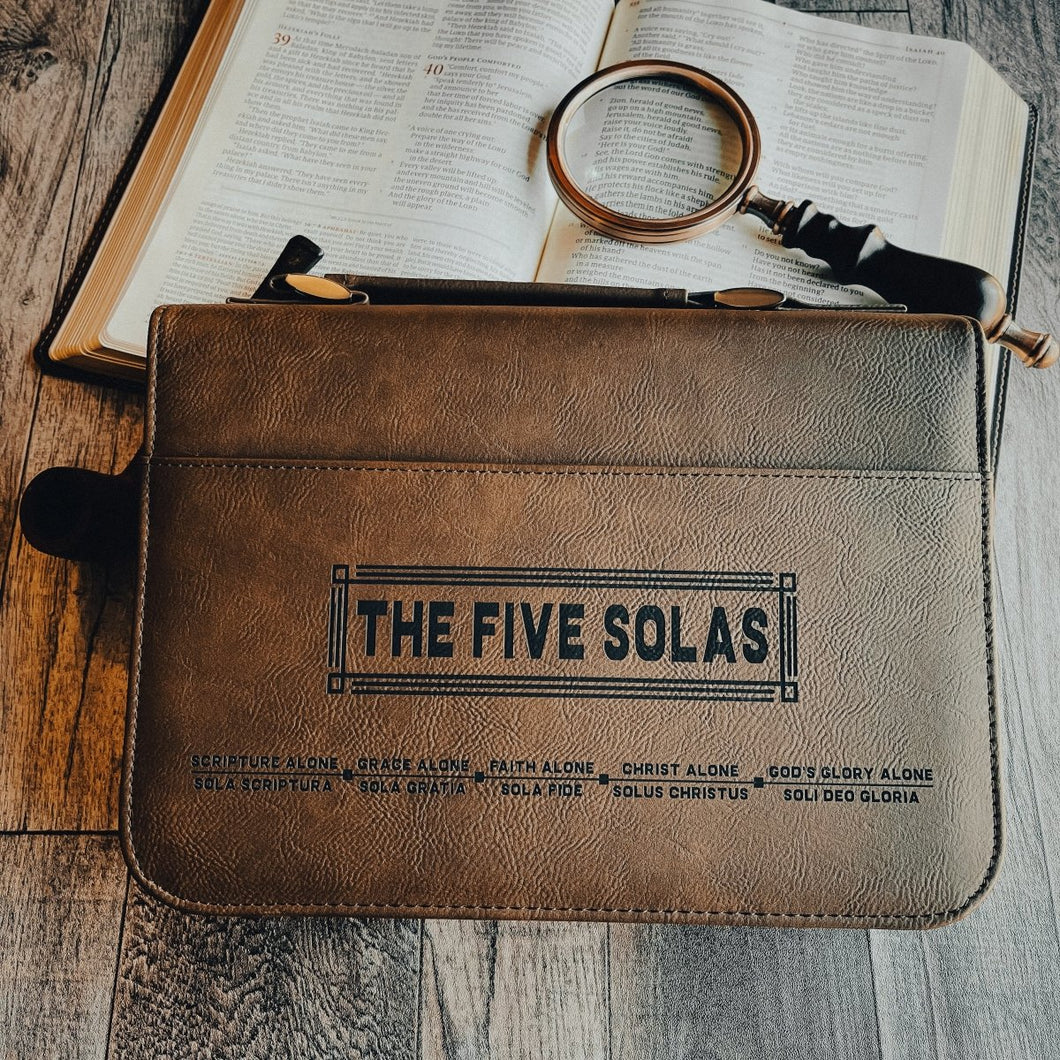 Bible Cover - The Five Solas - Bible Cover - The Reformed Sage - #reformed# - #reformed_gifts# - #christian_gifts#