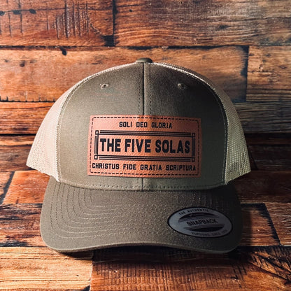 Hat - The Five Solas - Patch Hat - The Reformed Sage - #reformed# - #reformed_gifts# - #christian_gifts#