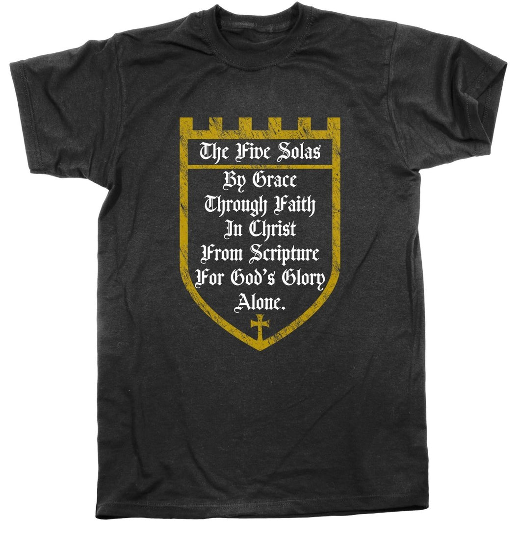Shirt - The Five Solas - Tee - The Reformed Sage - #reformed# - #reformed_gifts# - #christian_gifts#