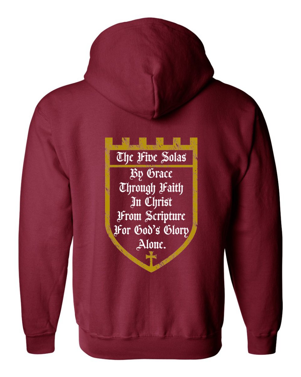 Zip up hoodie - The Five Solas - Zip Hoodie - The Reformed Sage - #reformed# - #reformed_gifts# - #christian_gifts#