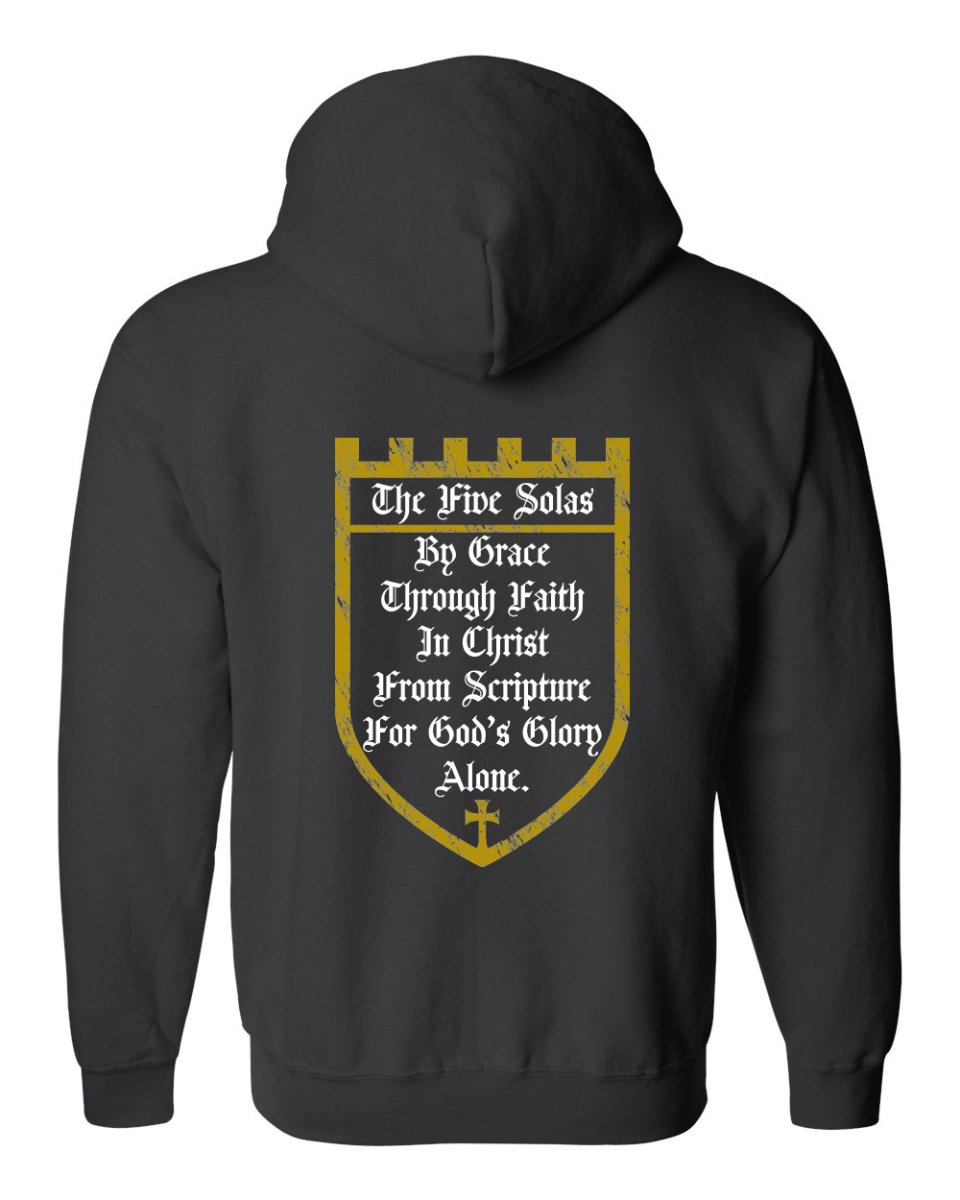 Zip up hoodie - The Five Solas - Zip Hoodie - The Reformed Sage - #reformed# - #reformed_gifts# - #christian_gifts#