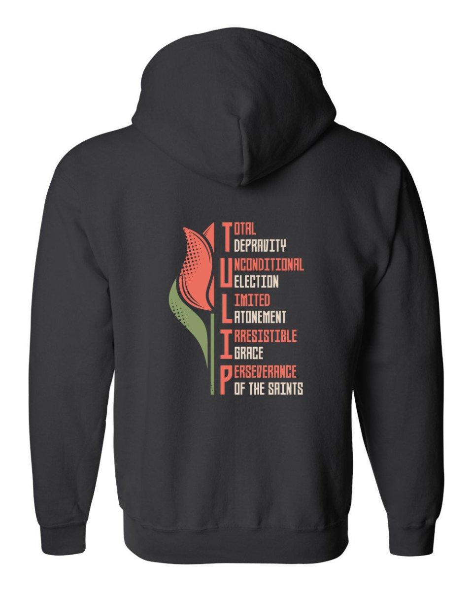 Zip up hoodie - TULIP - Zip Hoodie - The Reformed Sage - #reformed# - #reformed_gifts# - #christian_gifts#