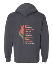 Load image into Gallery viewer, Zip up hoodie - TULIP - Zip Hoodie - The Reformed Sage - #reformed# - #reformed_gifts# - #christian_gifts#
