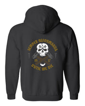 Load image into Gallery viewer, Zip up hoodie - Until We Die - Zip Hoodie - The Reformed Sage - #reformed# - #reformed_gifts# - #christian_gifts#
