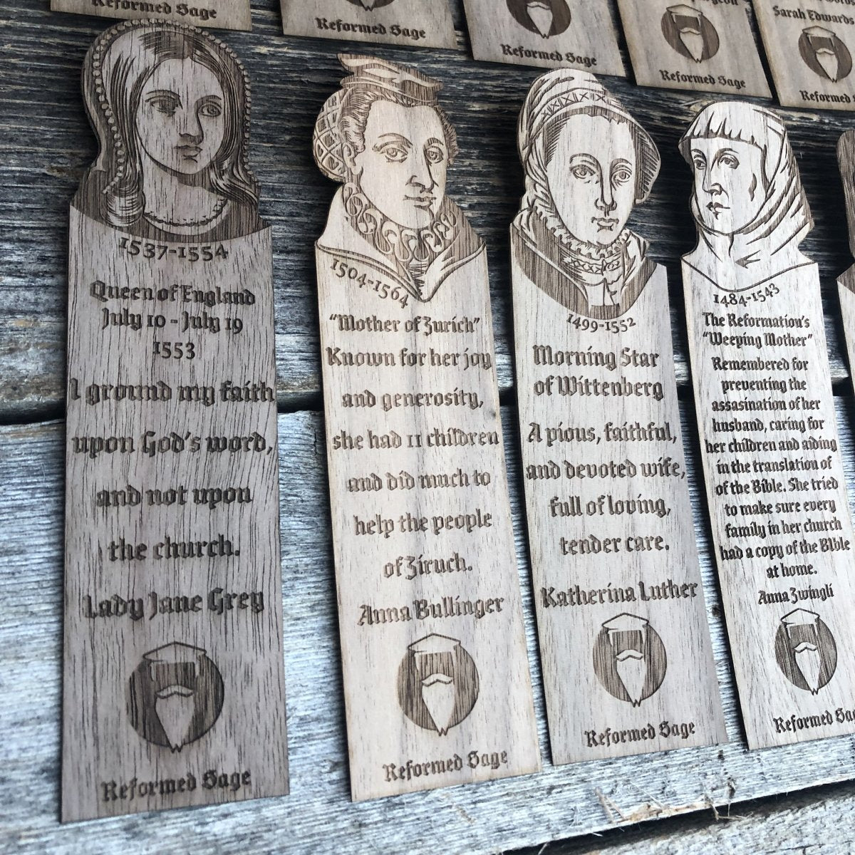 CHRISTIAN BOOKMARKS - Women of Faith Full Set - The Reformed Sage - #reformed# - #reformed_gifts# - #christian_gifts#