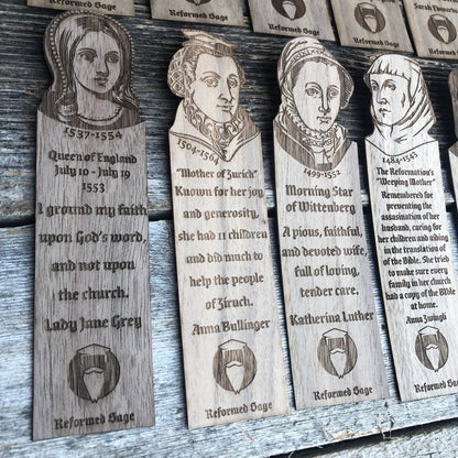 CHRISTIAN BOOKMARKS - Women of Faith Full Set - The Reformed Sage - #reformed# - #reformed_gifts# - #christian_gifts#