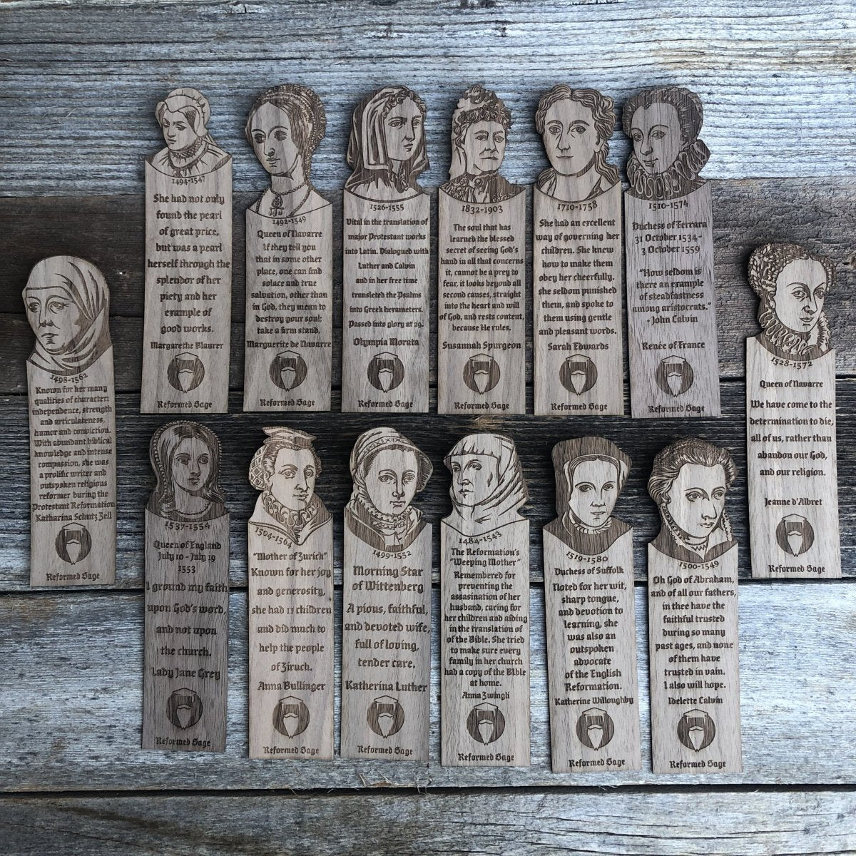 CHRISTIAN BOOKMARKS - Women of Faith Full Set - The Reformed Sage - #reformed# - #reformed_gifts# - #christian_gifts#