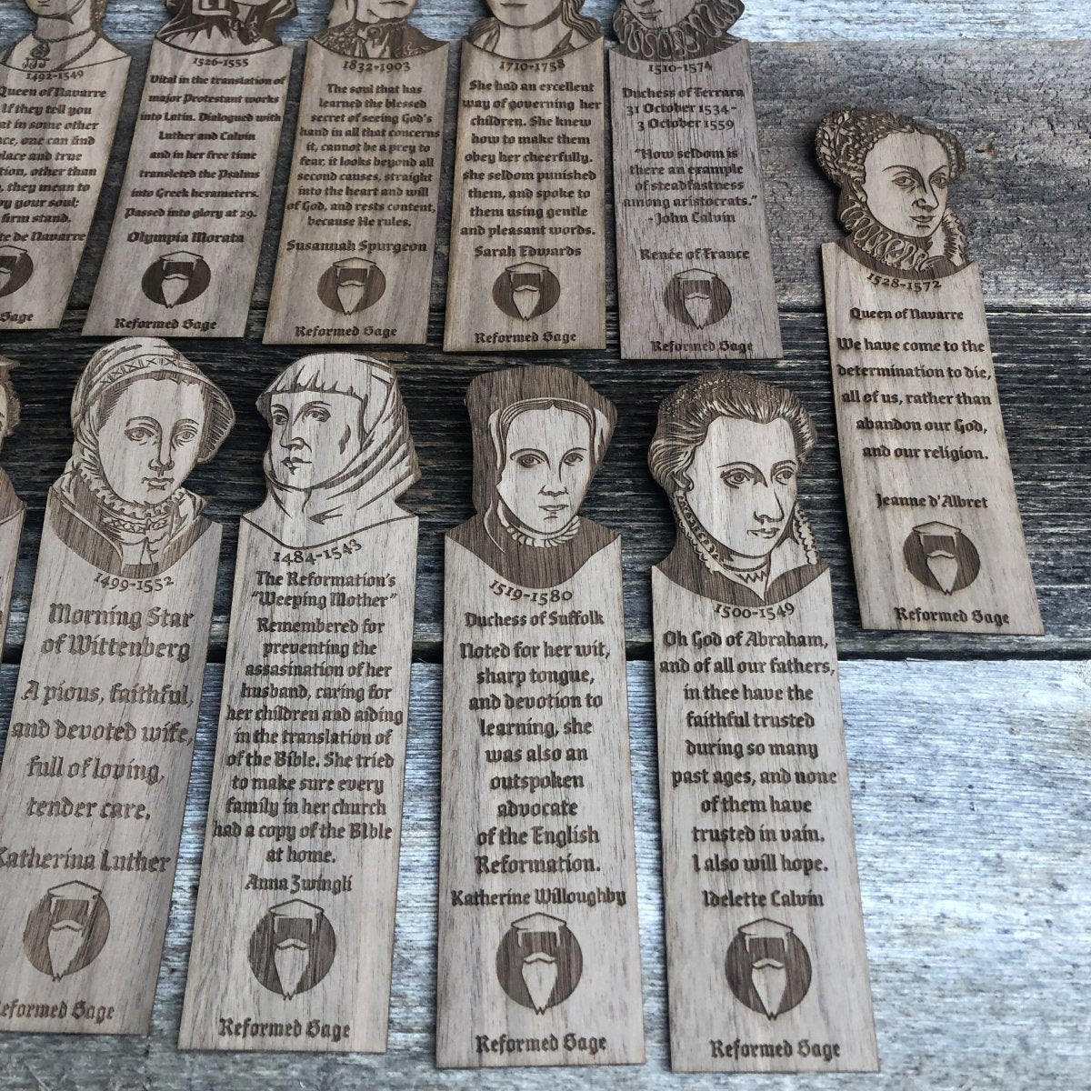 CHRISTIAN BOOKMARKS - Women of Faith Full Set - The Reformed Sage - #reformed# - #reformed_gifts# - #christian_gifts#