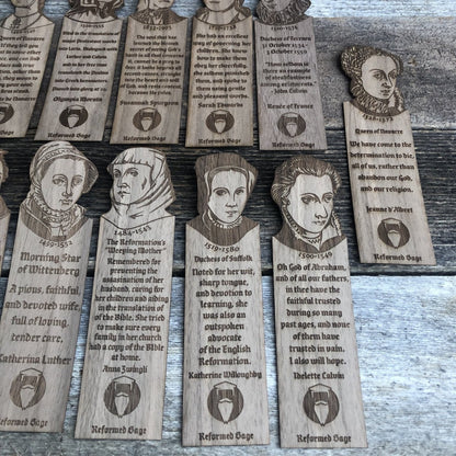 CHRISTIAN BOOKMARKS - Women of Faith Full Set - The Reformed Sage - #reformed# - #reformed_gifts# - #christian_gifts#