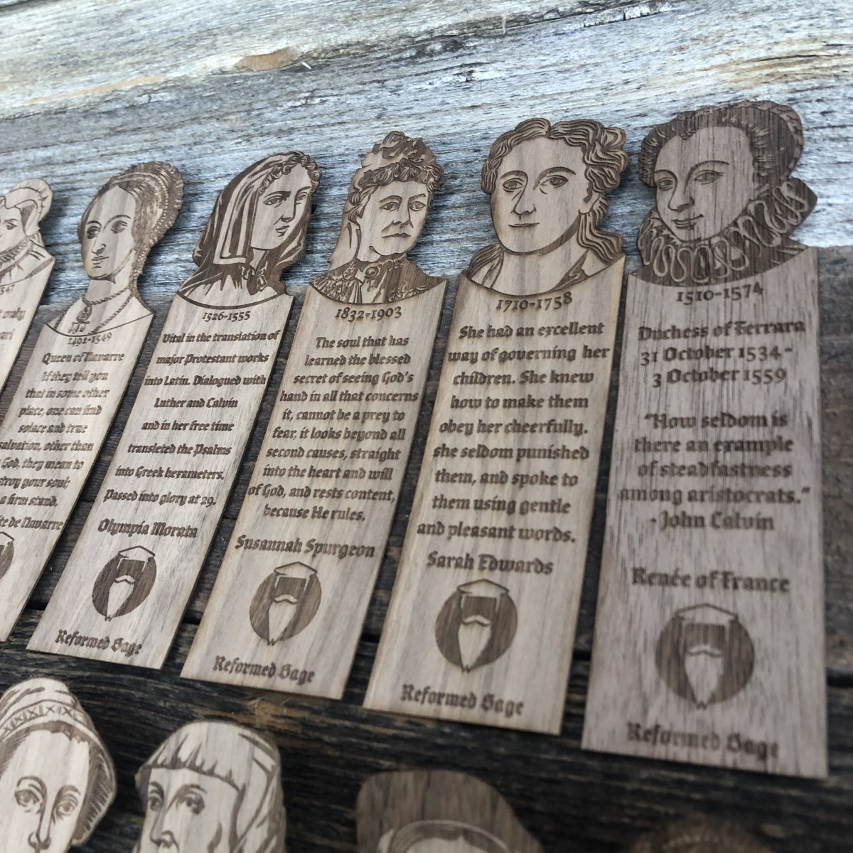 CHRISTIAN BOOKMARKS - Women of Faith Full Set - The Reformed Sage - #reformed# - #reformed_gifts# - #christian_gifts#